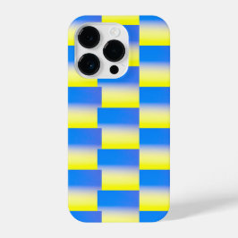 Funda Para iPhone 14 Pro Patrón moderno azul y amarillo inspiración Ucrania