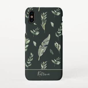 Funda Para iPhone XS Patrón moderno de hojas trópicas