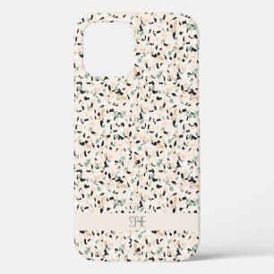 Funda Para iPhone 12 Patrón moderno de terraczo abstracto pastel