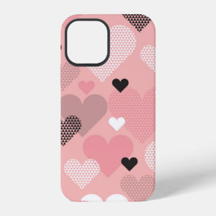 Funda Para iPhone 12 Patrón moderno sin fisuras en forma de corazón en