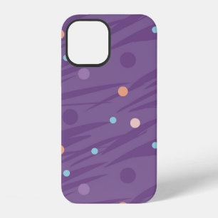 Funda Para iPhone 12 Patrón morado abstracto sin fisuras con círculos y