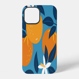 Funda Para iPhone 12 Patrón naranja: textura inoxidable vintage