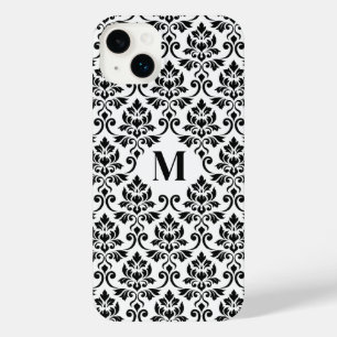 Funda Para iPhone 14 Plus Patrón negro de Damask de Feuille (Personalizado)