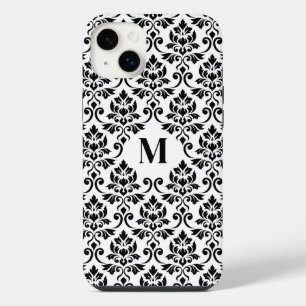 Funda Para iPhone 14 Plus Patrón negro de Damask de Feuille (Personalizado)