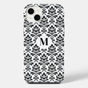 Funda Para iPhone 14 Plus Patrón negro de Damask de Feuille (Personalizado)