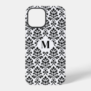 Funda Para iPhone 12 Pro Patrón negro de Damask de Feuille (Personalizado)