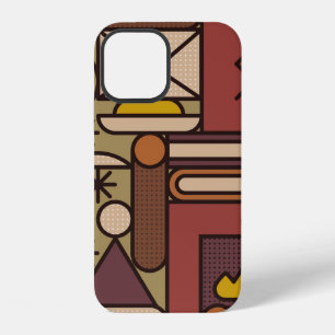 Funda Para iPhone 12 Patrón: noche acogedora. Ilustración vintage abstr