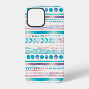 Funda Para iPhone 12 Patrón Ornamental Étnico Tribal Acuarela Perfecta