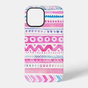 Funda Para iPhone 12 Patrón Ornamental Étnico Tribal Acuarela Perfecta