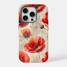 Patrón pastel de flor de amapola