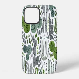 Funda Para iPhone 12 Patrón pintado a mano con cactus en acuarela