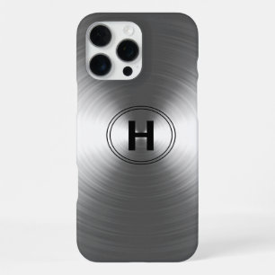Funda Para iPhone 16 Pro Max Patrón Radiante de Plata Contemporáneo Monogramado