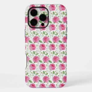 Funda Para iPhone 16 Pro Max Patrón repetido corto, floral/rosa