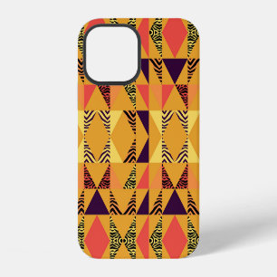 Funda Para iPhone 12 Patrón Resumen del Triángulo de Memphis Pastel.