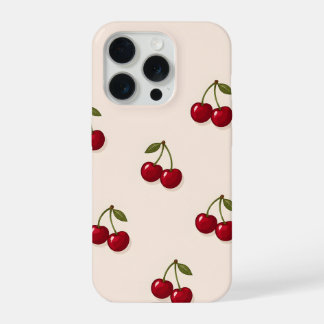 Patrón Retro de Fruta de Cereza Roja
