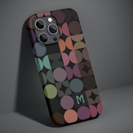 Funda Para iPhone 13 Pro Patrón retro negro verde verde azul personalizado 