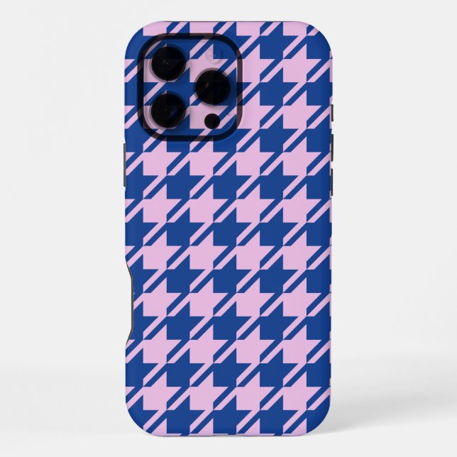 Funda Para iPhone Patrón rosa y azul de Houndstap (Reverso )