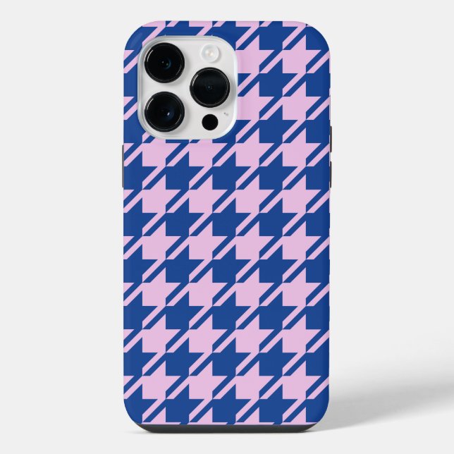 Funda Para iPhone Patrón rosa y azul de Houndstap (Reverso )