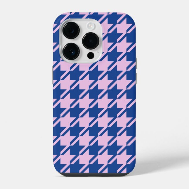 Funda Para iPhone Patrón rosa y azul de Houndstap (Reverso )