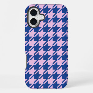 Funda Para iPhone 16 Plus Patrón rosa y azul de Houndstap