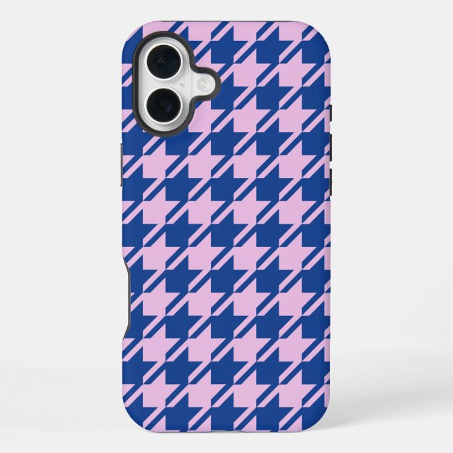Funda Para iPhone Patrón rosa y azul de Houndstap (Reverso )