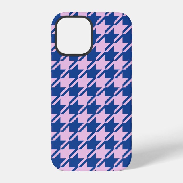 Funda Para iPhone Patrón rosa y azul de Houndstap (Reverso )
