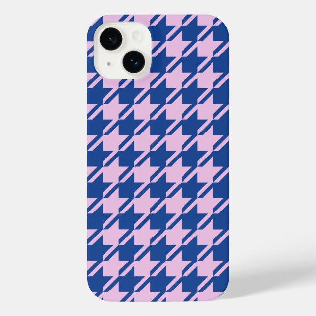 Funda Para iPhone Patrón rosa y azul de Houndstap (Reverso )