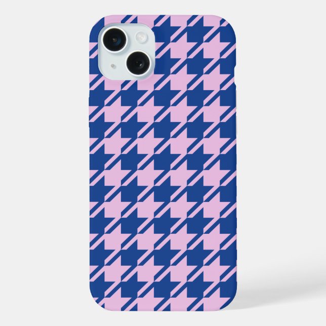 Funda Para iPhone Patrón rosa y azul de Houndstap (Reverso )