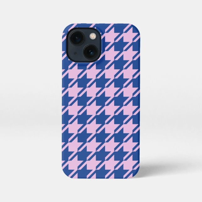 Funda Para iPhone Patrón rosa y azul de Houndstap (Reverso )