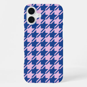 Funda Para iPhone 16 Plus Patrón rosa y azul de Houndstap