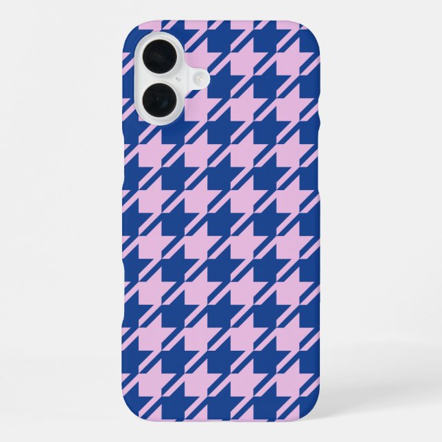 Funda Para iPhone Patrón rosa y azul de Houndstap (Reverso )