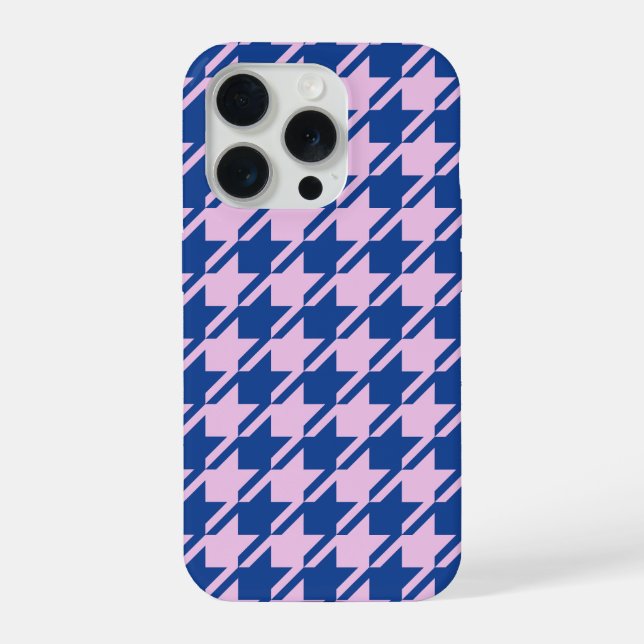 Funda Para iPhone Patrón rosa y azul de Houndstap (Reverso )