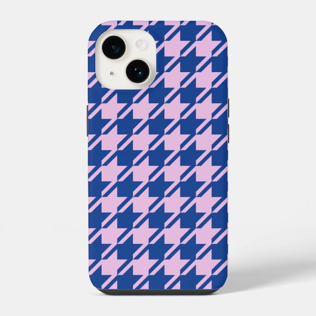 Funda Para iPhone Patrón rosa y azul de Houndstap (Reverso )