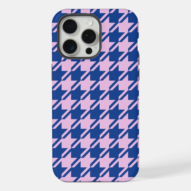 Funda Para iPhone Patrón rosa y azul de Houndstap (Reverso )