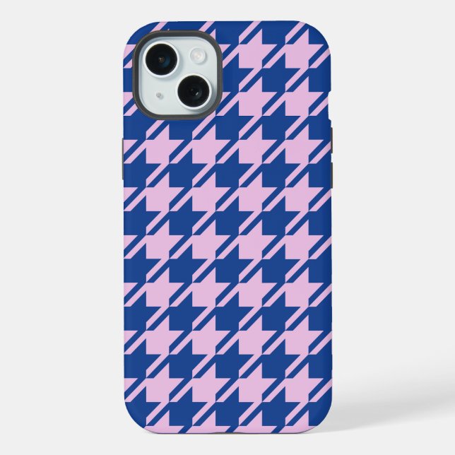Funda Para iPhone Patrón rosa y azul de Houndstap (Reverso )