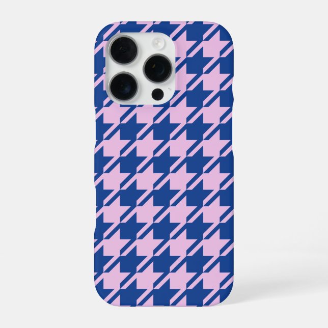 Funda Para iPhone Patrón rosa y azul de Houndstap (Reverso)