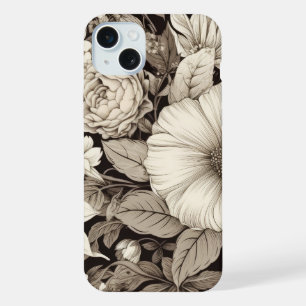 Patrón Sepia Floral Vintage (12)