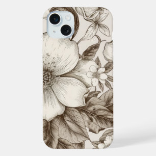 Patrón Sepia Floral Vintage (14)
