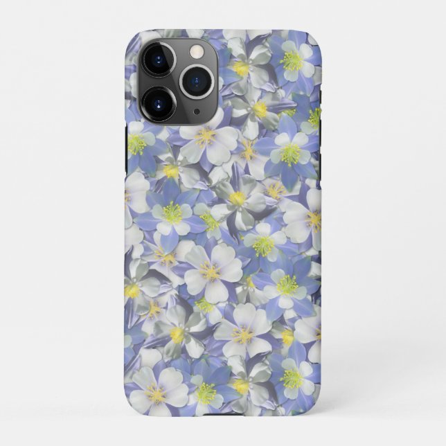 Funda Para iPhone Patrón sin costura de Columbines (Reverso)