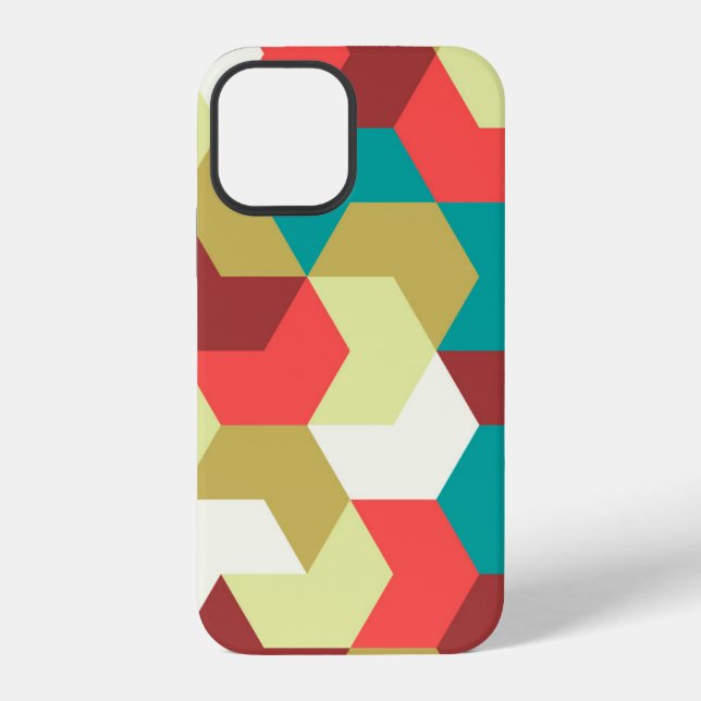 Funda Para iPhone Patrón sin costuras. Fondo interminable de geométr (Reverso )
