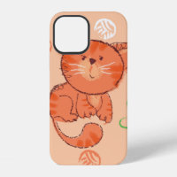 Patrón sin fisuras del gato de juguete rojo Kiddy
