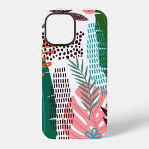 Funda Para iPhone 12 Patrón sin fisuras fondo tropical con Monstera