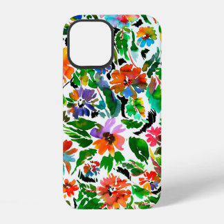Funda Para iPhone 12 Patrón sin foco con flores 