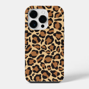 Funda Para iPhone 14 Pro Patrón sin foco de leopardo
