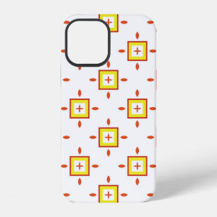 Funda Para iPhone 12 Patrón sin inconvenientes con cuadrados Resumen de