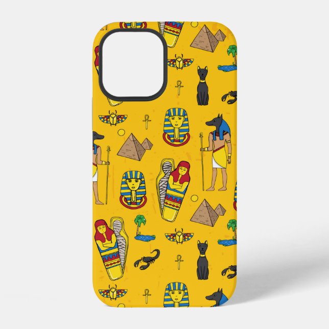Funda Para iPhone Patrón sin inconvenientes con elementos egipcios c (Reverso )
