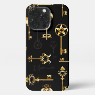 Funda Para iPhone 13 Pro Patrón sin inconvenientes con las teclas de oro