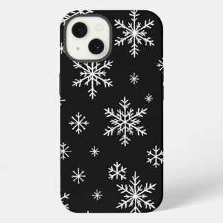 Patrón Snflake Estuche para teléfono negro