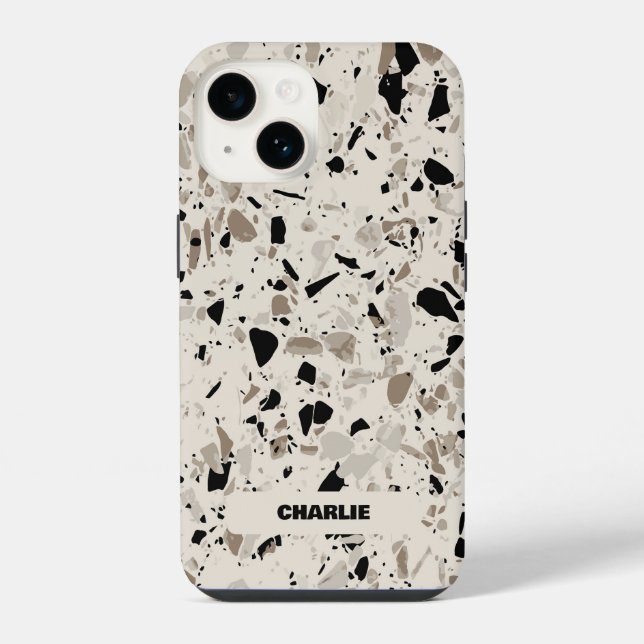 Funda Para iPhone Patrón Terrazo (Reverso )