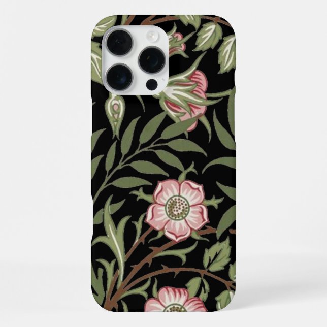 Funda Para iPhone Patrón textil de William Morris Flores silvestres  (Reverso )